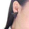 Paire de Rock Style Triangle noir Forme Boucles d'oreilles pour les femmes - Noir 