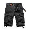 Plus Size Conception Pocket Jambe droite solides Shorts Men 's  couleur Zipper Fly - Gris 38