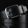 Style forme Rectangle Pin boucle de ceinture pour les hommes - Noir 