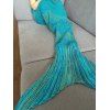 Stylish Stripe Knitted Mermaid Tail Design Blanket For Kids - COLORMIX 