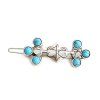 Chic Faux Turquoise Heart Hairpin For Women - Argent 