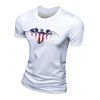 T-Shirt Casual Aigle imprimé à manches courtes hommes s ' - Blanc 3XL
