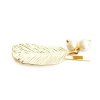 Chic Faux Pearl Feather Hairpin For Women - d'or 