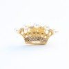 Chic Rhinestoned Crown Brooch For Women - d'or 