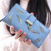 Feuilles à la mode et creux Out Design Femmes  's Wallet - Bleu 