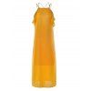 Trendy Cut Out Spaghetti Strap Pure Color Dress For Women - GINGER XL