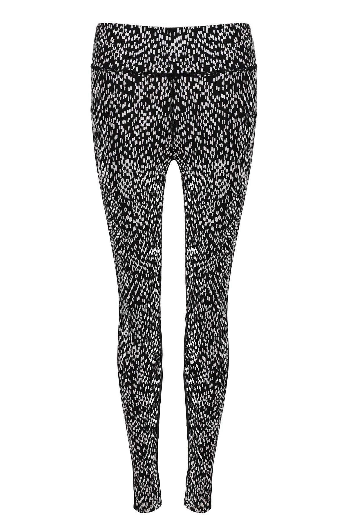 

Active Elastic Waist Printed Slimming Women's Yoga Pants, Black