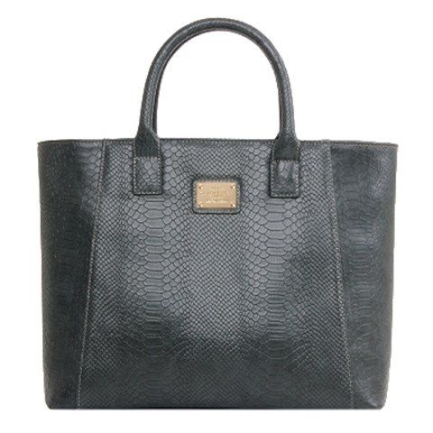 Stylish Textured and Metal Design Women's Tote Bag - gris foncé 