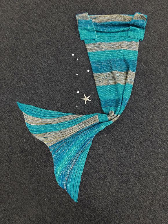 Élégant Tail rayé en maille Mermaid design Couvertures Pour Adultes - multicolore 