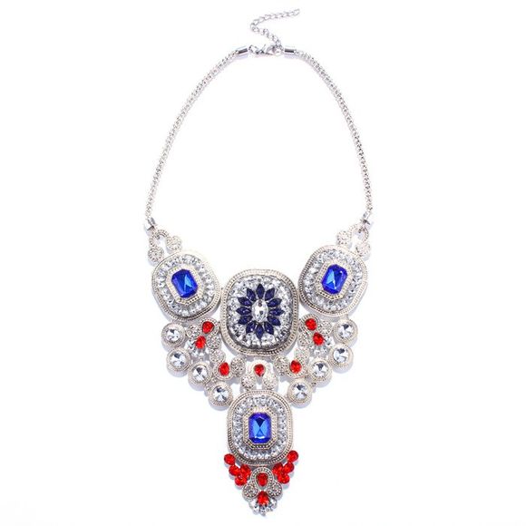 Superbe Bijoux Collier géométrique Faux cristal pour les femmes - multicolore 