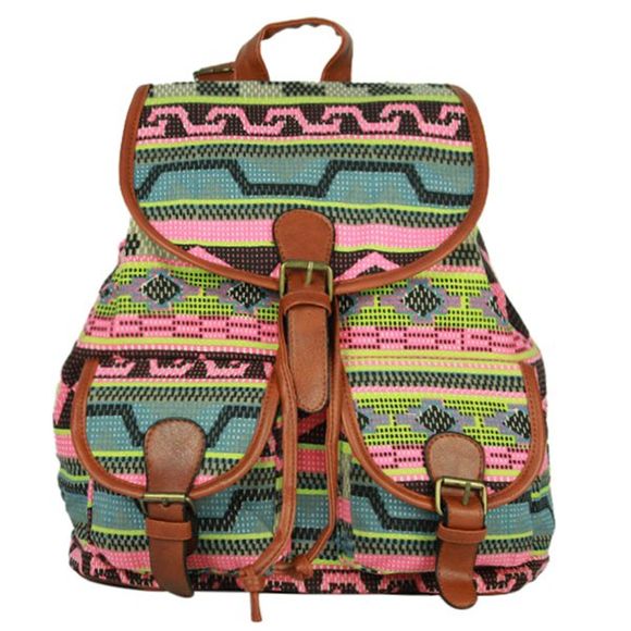 Casual Buckle and Cover Design Women's Satchel - multicolore 