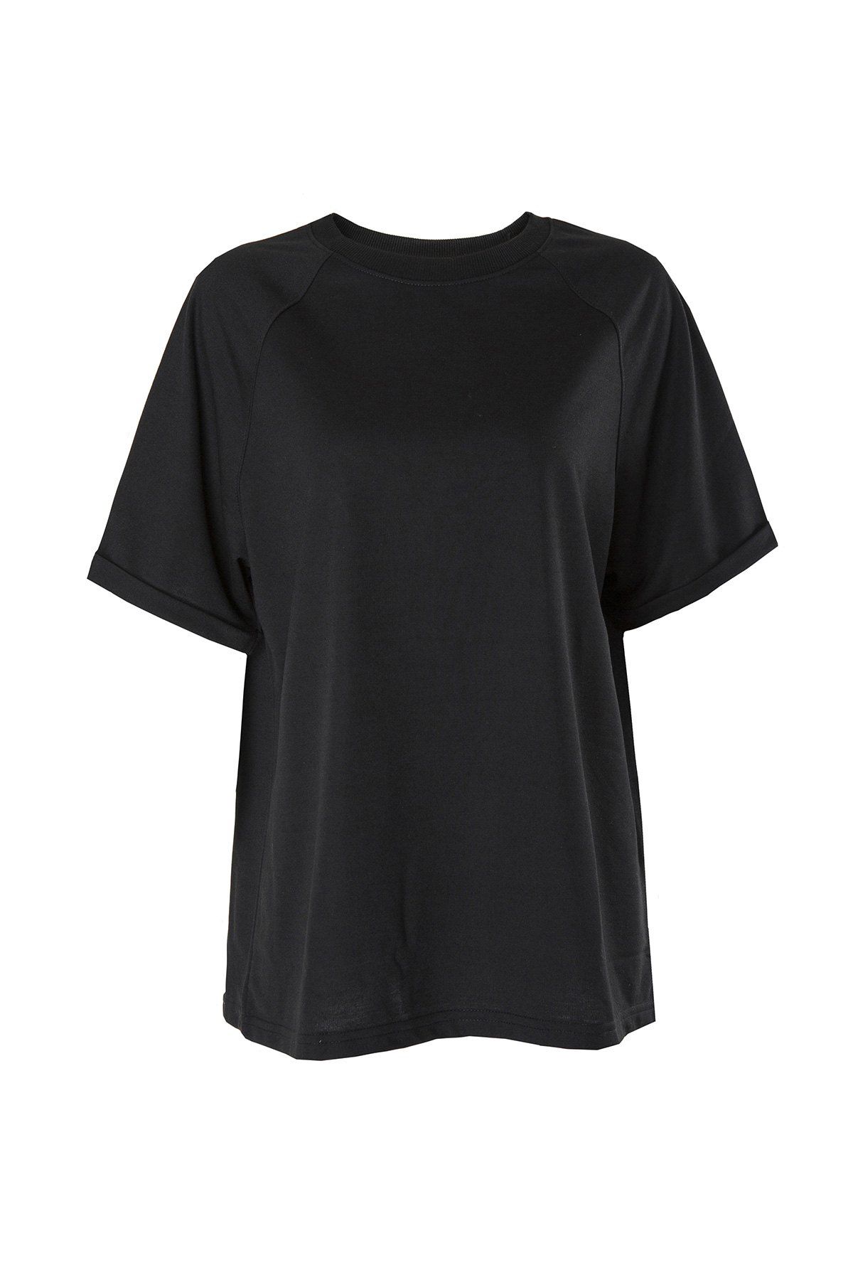 2017 Casual Round Neck Short Sleeve LooseFitting Pure Color Women's T