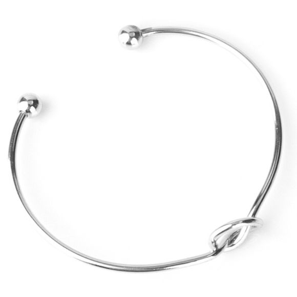 Knot Cuff Bracelet - SILVER 