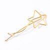 Simple Solid Color Pentagram Hairpin For Women - d'or 