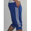Loose Fit Men 's Lace Up Color Block Gym Pantalon Cropped - Bleu Saphir 3XL