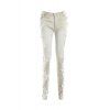 Casual Women's 's Lace Splicing Skinny Jeans - Abricot Clair S