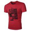 Col rond Lettres T-shirt imprimé Men 's  manches courtes - Rouge vineux XL
