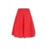 Charming Polka Dot Printed High Waist Ball Skirt For Women - Rouge S