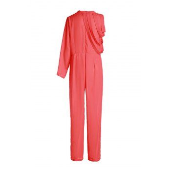 Solid Cape Sleeve Hollow Out Chiffon Wide-Leg Jumpsuit – Inmalady Bluffton for solid cape sleeve hollow out chiffon wide leg jumpsuit indian online