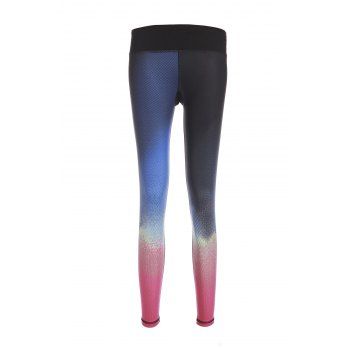 High Waist Fitness Muscle Pattern Slimming Stretchy Leggings (Size L)6.65