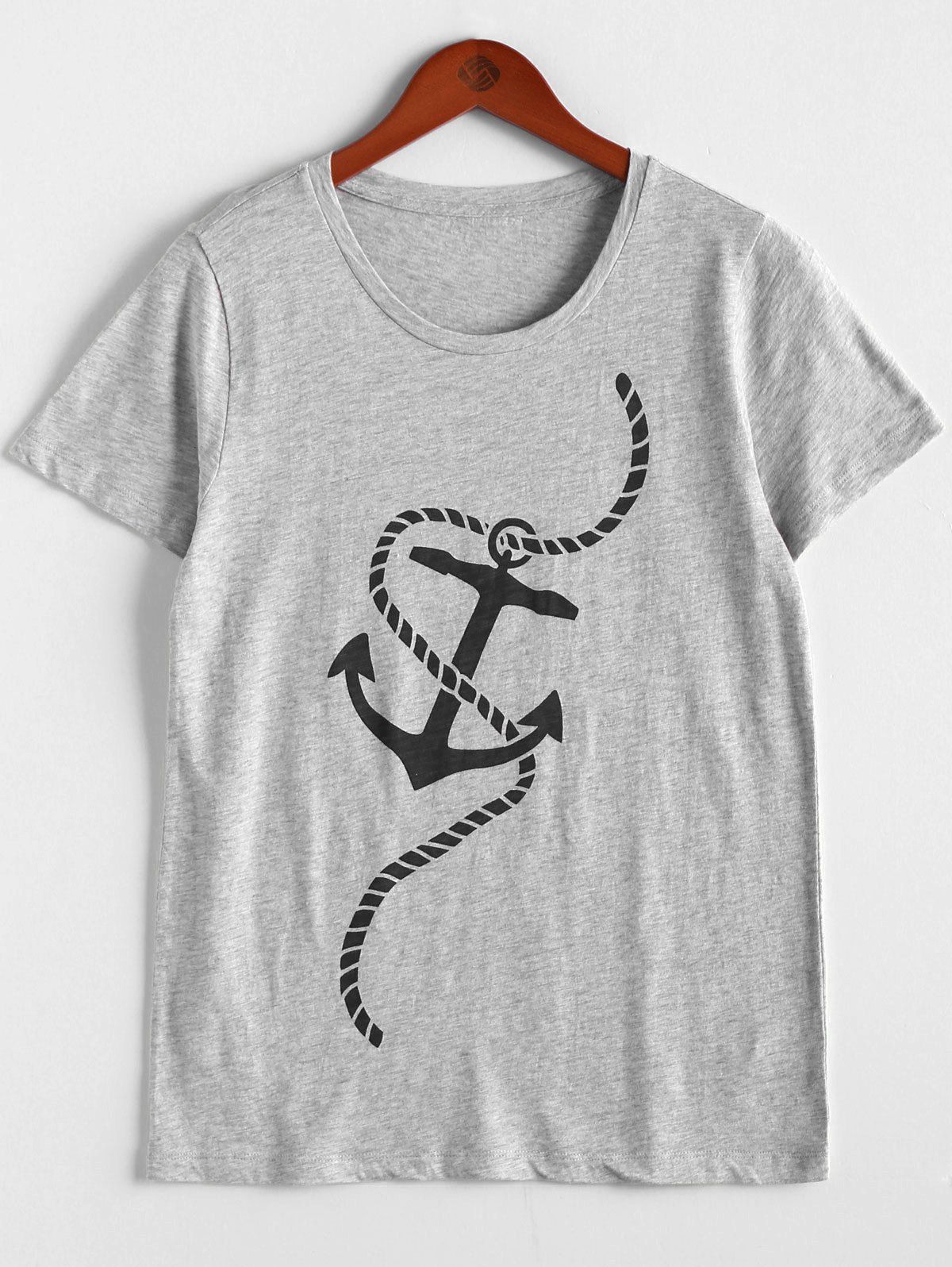 

Casual Printed Women's Tee, Gray