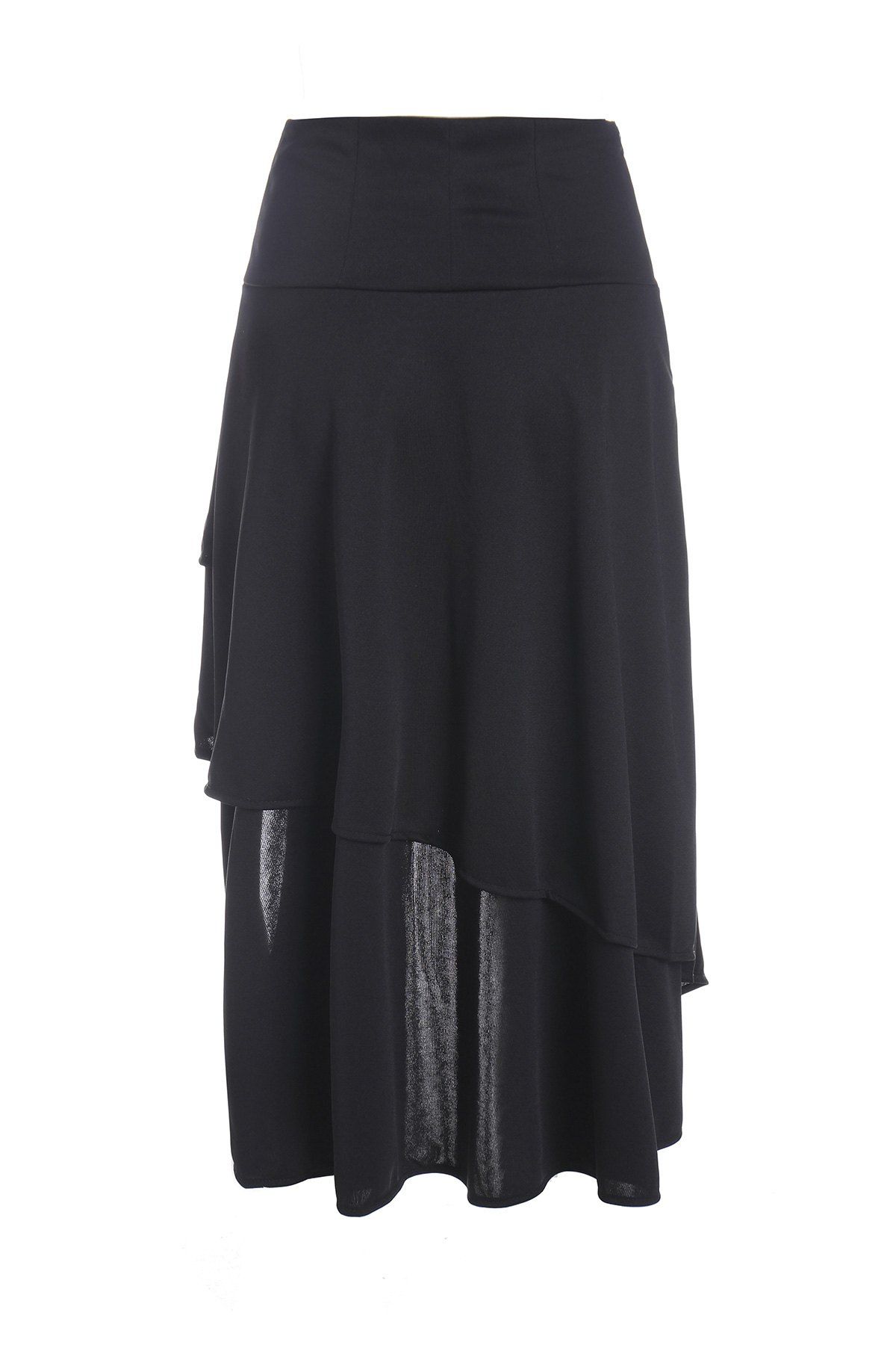 

Stylish High-Waist A-Line Gothic Lace-Up Women's Skirt, Black