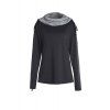Sweat-shirt à Col Roulé à Manches Longues Pour Femme - Noir XL