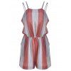Women's Fashionable Striped Jumpsuits - BLUE/RED S