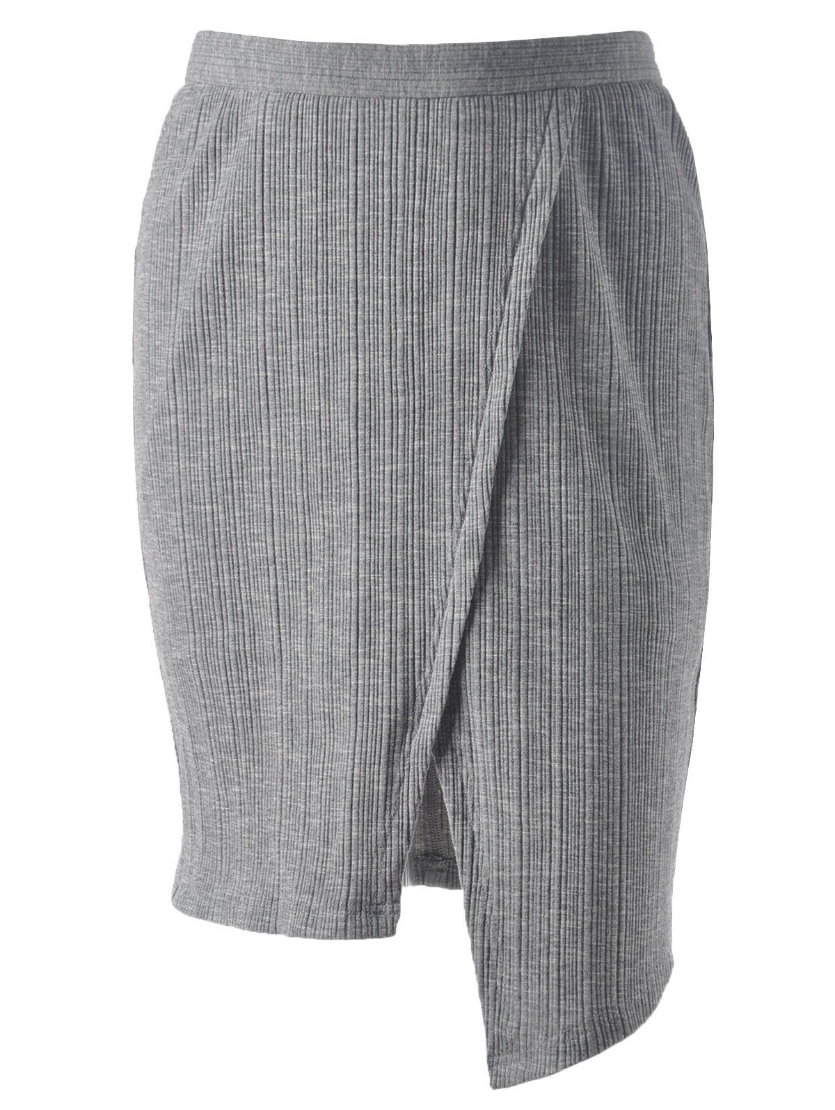 

Stylish Jag Middle-Skirt For Women, Smoky gray