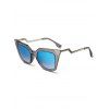 Chic Haute Pointu Zigzag Leg Cat Eye Sunglasses pour les femmes - Transparent Gris 