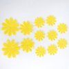 12PCS Mignon Forme florale 3D plastique autocollant mur pour les enfants de la maternelle  's Chambre - Jaune 