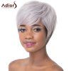 Attractive Light Gray capless Lisse Court Haircut synthétique résistant à la chaleur Women 's  Adiors Perruque - Gris Clair 