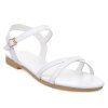 Simple PU Leather and Cross Straps Design Women's Sandals - WHITE 38