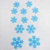 12PCS Mignon Forme 3D Snowflake plastique autocollant mur pour les enfants de la maternelle  's Chambre - bleu eau 