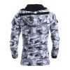 Loose Fit Hooded Fashion Multi-Pocket Camo Pattern Long Sleeve Men's Thicken Cotton Blend Coat - LIGHT GRAY L