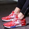 Trendy Lightning Print and Lace-Up Design Men's Athletic Shoes - Rouge 44