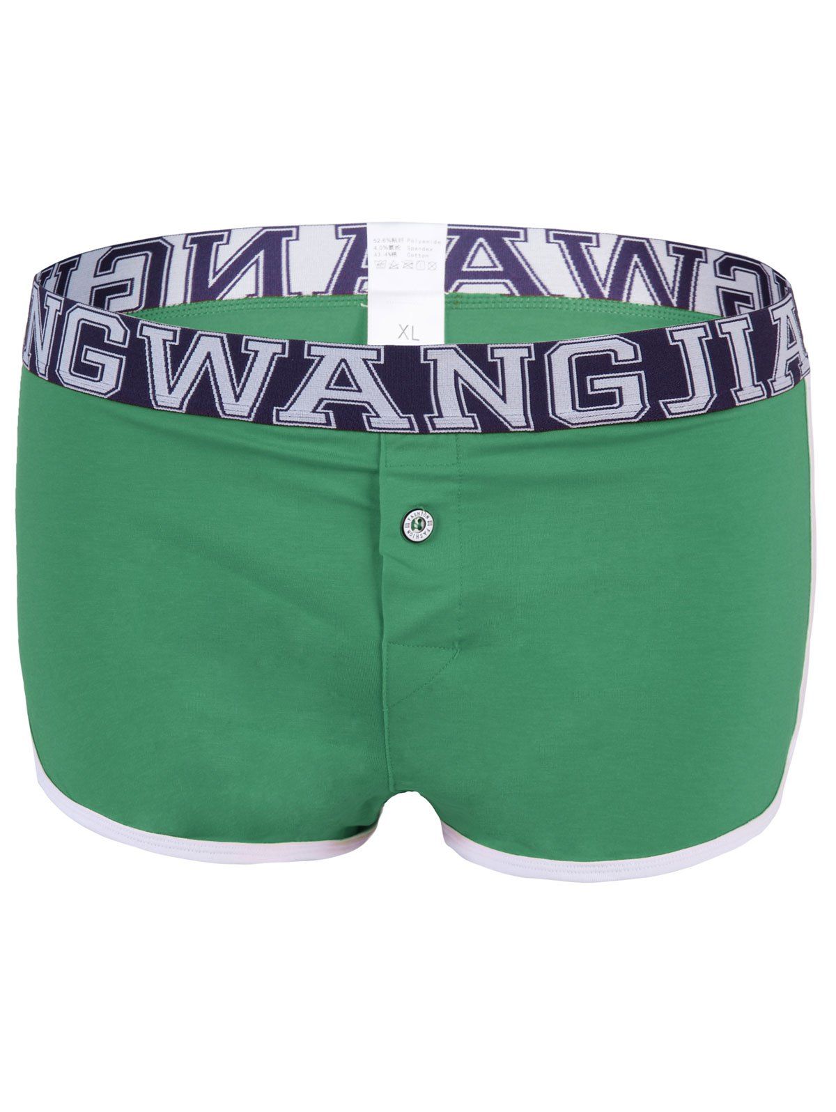 

Men's U Pouch Inside Button Design Boxers, Green