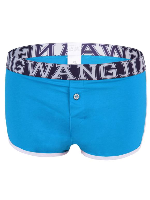 Men 's  U Pouch Inside Design Bouton Boxers - Azur L