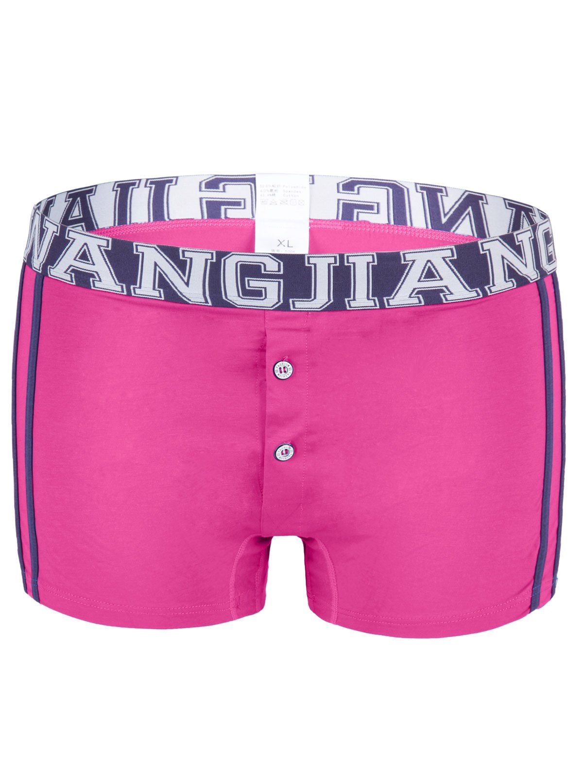 

Casual Men's U Pouch Inside Button Design Boxers, Plum