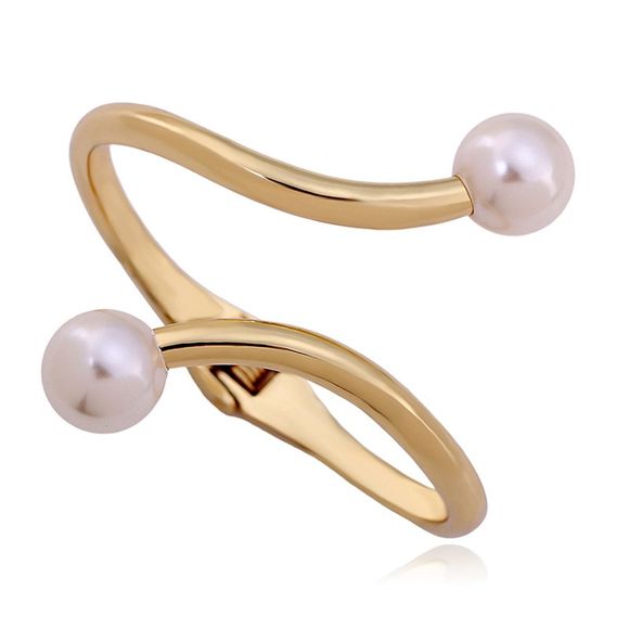 Charme perle artificielle Cuff Bracelet pour les femmes - d'or 