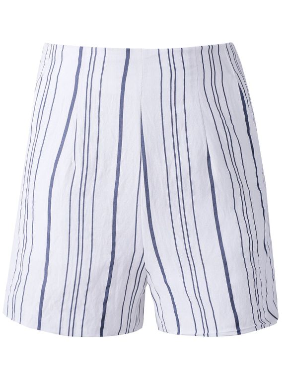 Irregular Stripe taille haute shorts d 'Fashion Woman - multicolore L