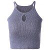 Scoop Neck Cut Out Top sans manches de femmes élégantes - Gris ONE SIZE(FIT SIZE XS TO M)