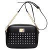 Trendy Hollow Out and Chains Design Women's Crossbody Bag - Noir 