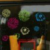 Autocollant Mural élégant Motif de Fireworks Colorful Pour Glass Show Décoration Fenêtre - coloré 