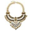 Alliage Chic strass Coins collier pendentif pour les femmes - d'or 
