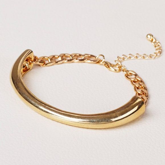 Chic Style Alloy Chain Bracelet For Men - d'or 