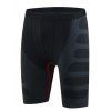 Slim Fit Impression col rond Compression élastique Gym Shorts pour hommes - Rouge et Noir XL