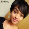 100 Percent Cheveux Prevailing Court Siv cheveux capless perruque droites pour les femmes - Noir Profond 