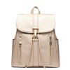 Leisure Metal and Solid Color Design Women's Satchel - CHAMPAGNE GOLD 