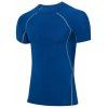 Slimming Elastic Solide Couleur Col rond T-Shirt Men 's  Gym - Bleu M